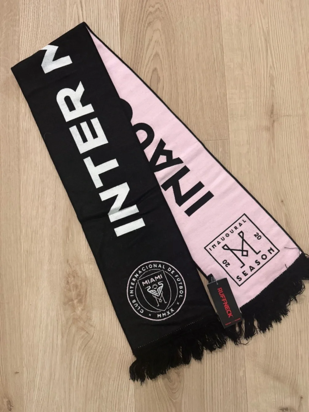 Inter Miami Two-Tone Black & Pink Supporter Scarf